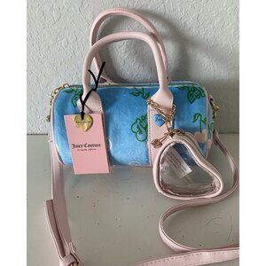 Juicy Couture Retro Cherry Gelato Mini Bag Blue Gleam Multi Barrel Crossbody NEW